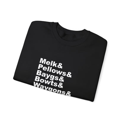 Melk Pellow Bayg funny Minnesota accent crewneck sweatshirt