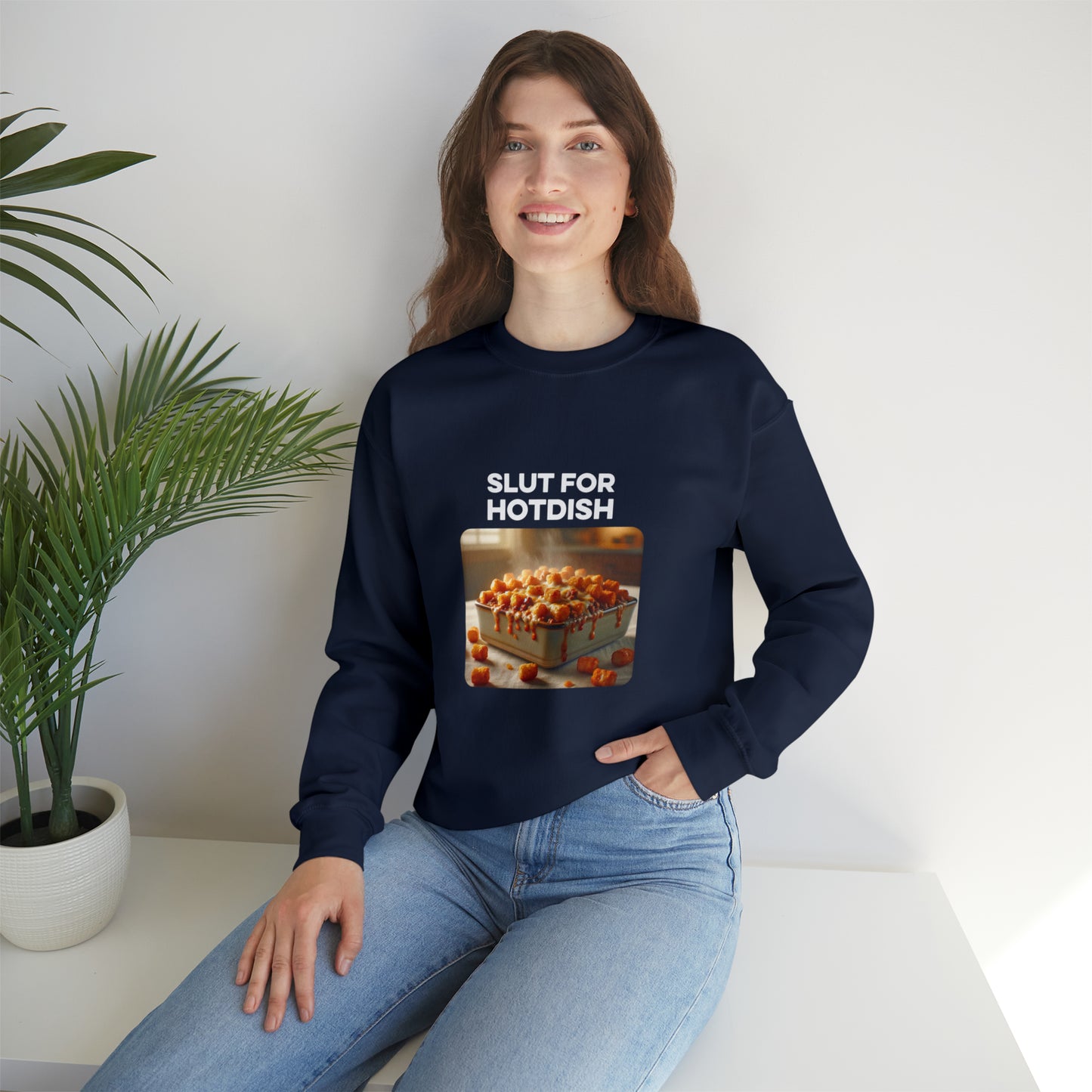 Slut For Hotdish Crewneck Sweatshirt