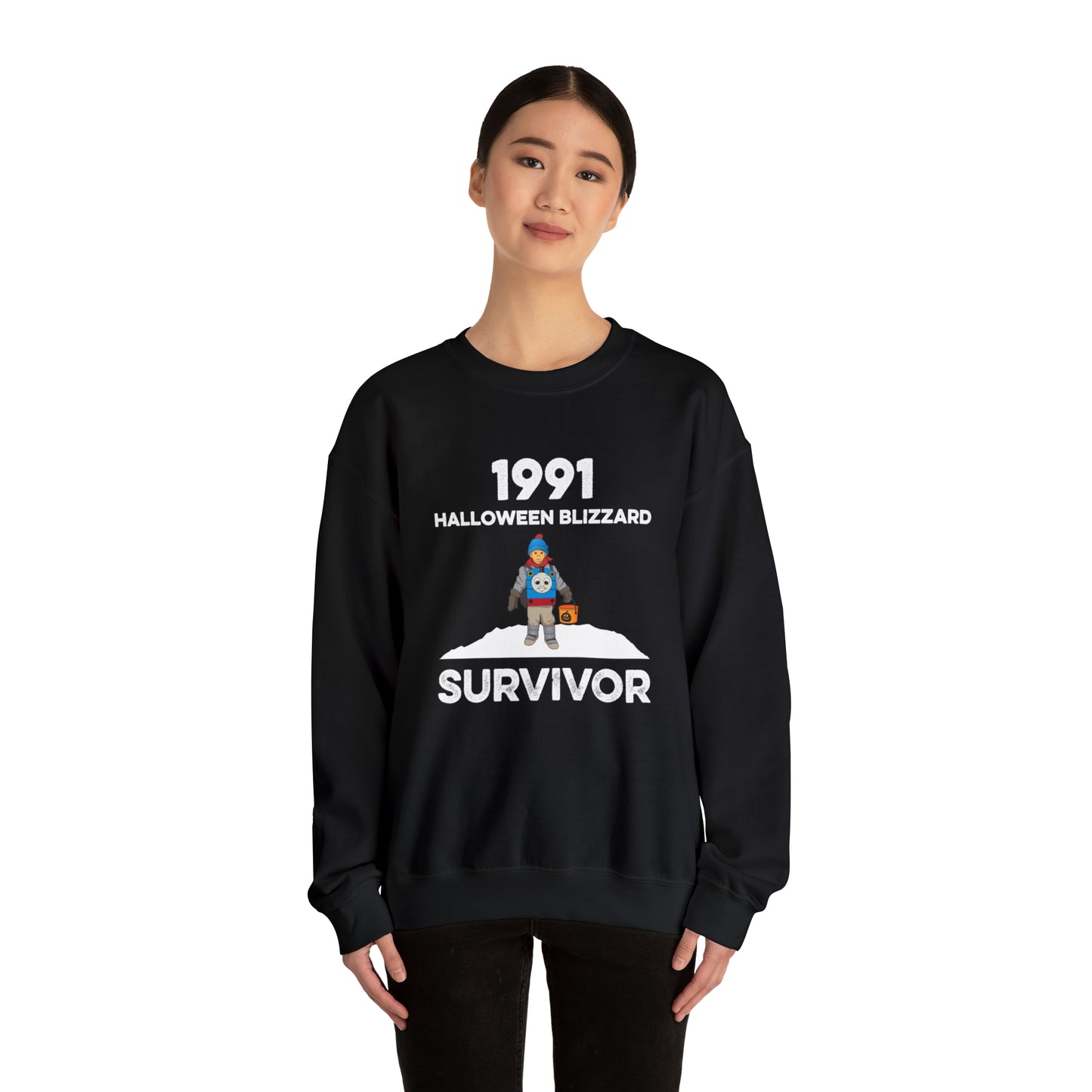 1991 Halloween Blizzard Survivor Crewneck Sweatshirt Unisex