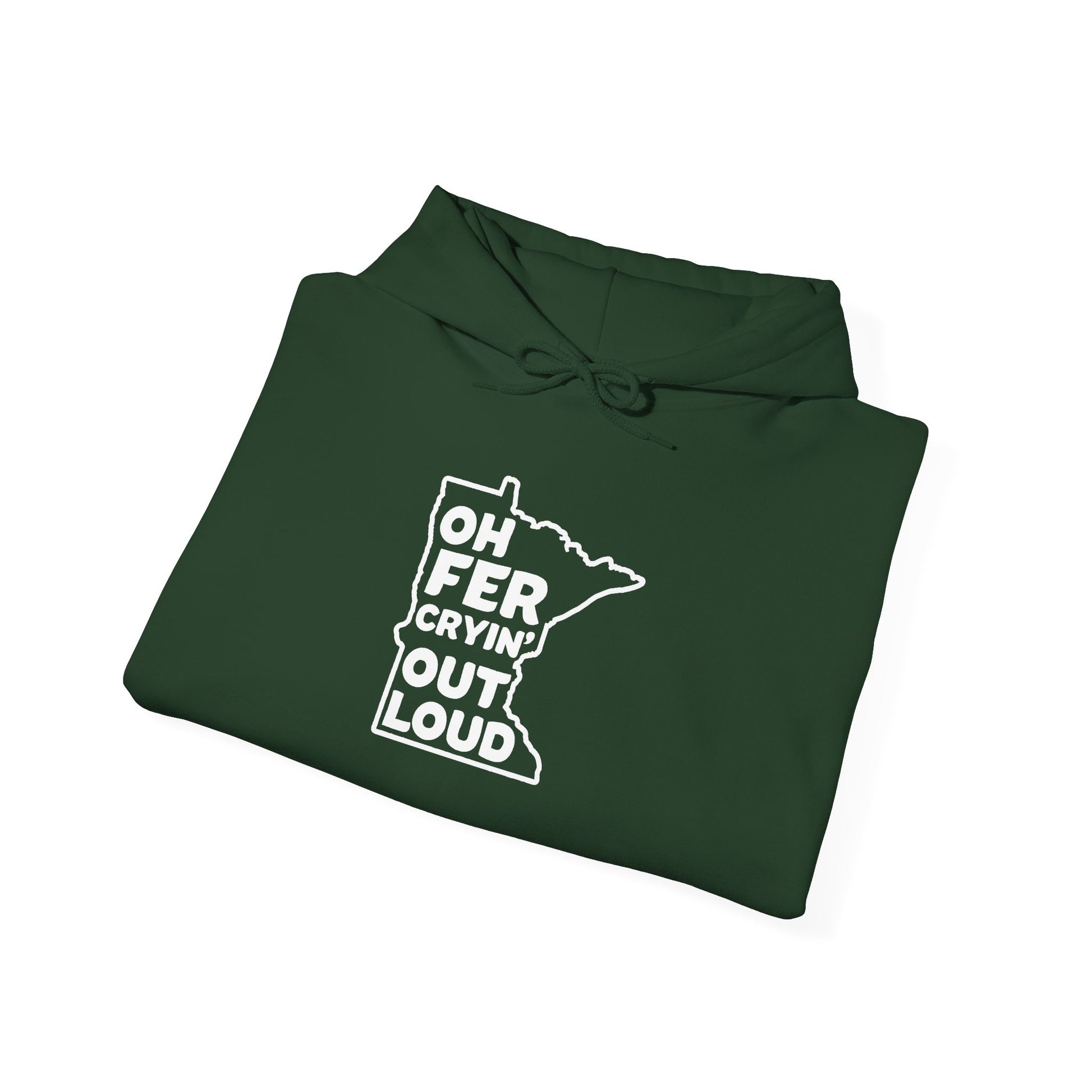Oh Fer Cryin Out Loud Minnesota hoodie with white state design - product view 11