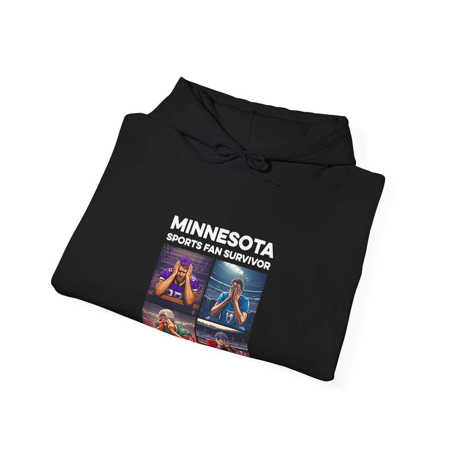 Minnesota Sports Fan Survivor hoodie with full-color fan collage - product view 8