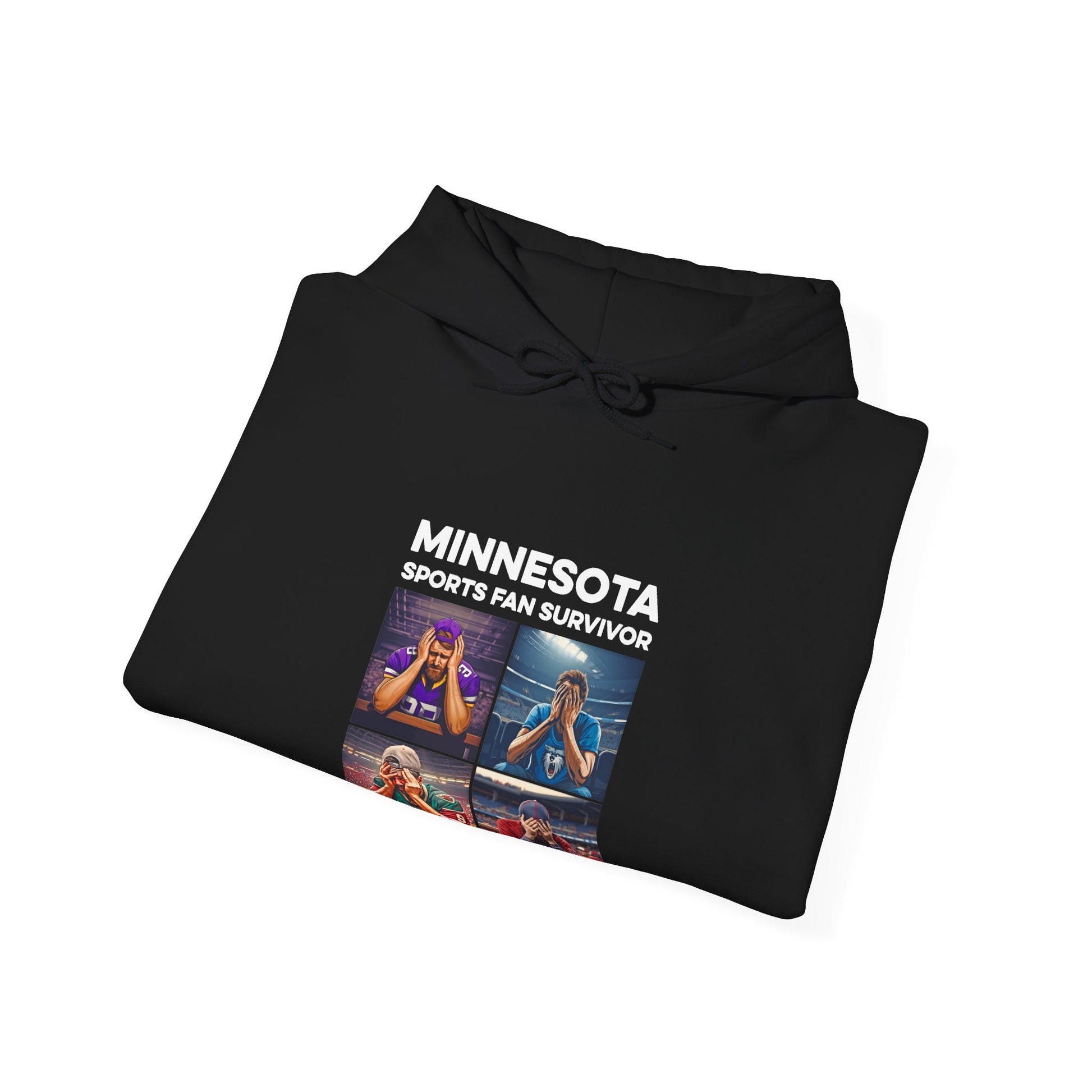 Minnesota Sports Fan Survivor hoodie with full-color fan collage - product view 8