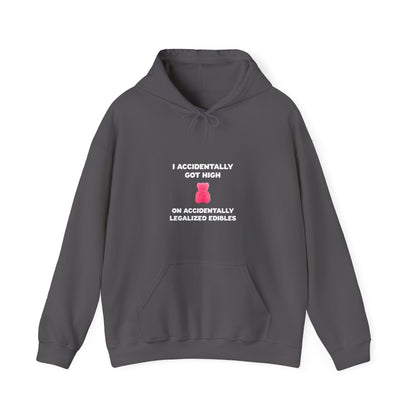 Accidentally legalized edibles Minnesota hoodie with pink gummy bear - product view 4