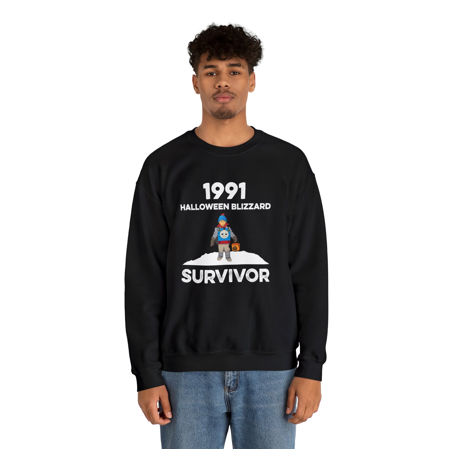 1991 Halloween Blizzard Survivor Crewneck Sweatshirt Unisex
