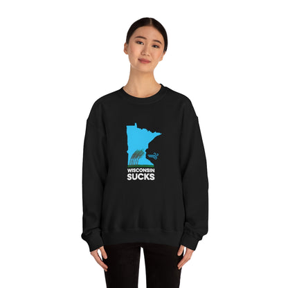 Wisconsin Sucks - Blowing Windy Trees Minnesota Crewneck Sweatshirt - Unisex - Ope Life