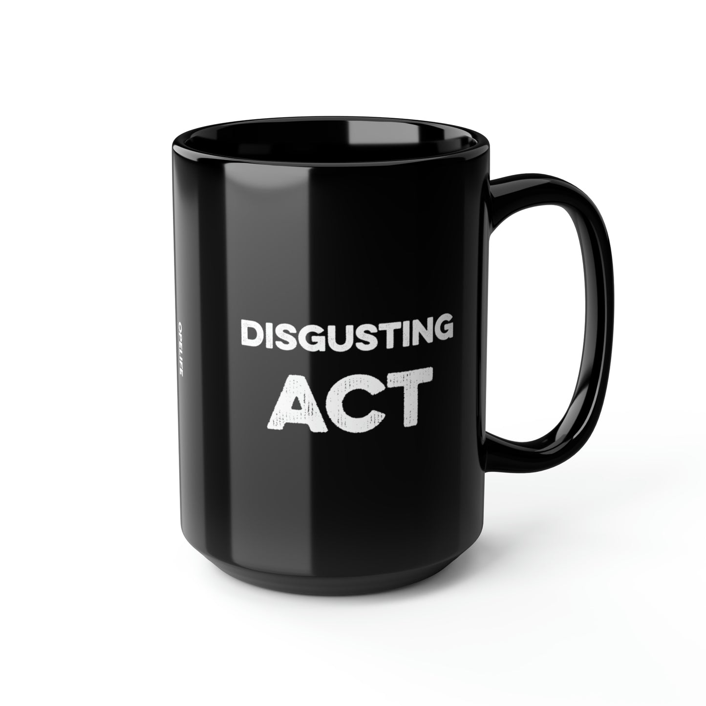 Disgusting Act Mug - Moss Mooning Packers Vikings - Black Coffee Mug - 15oz - Ope Life