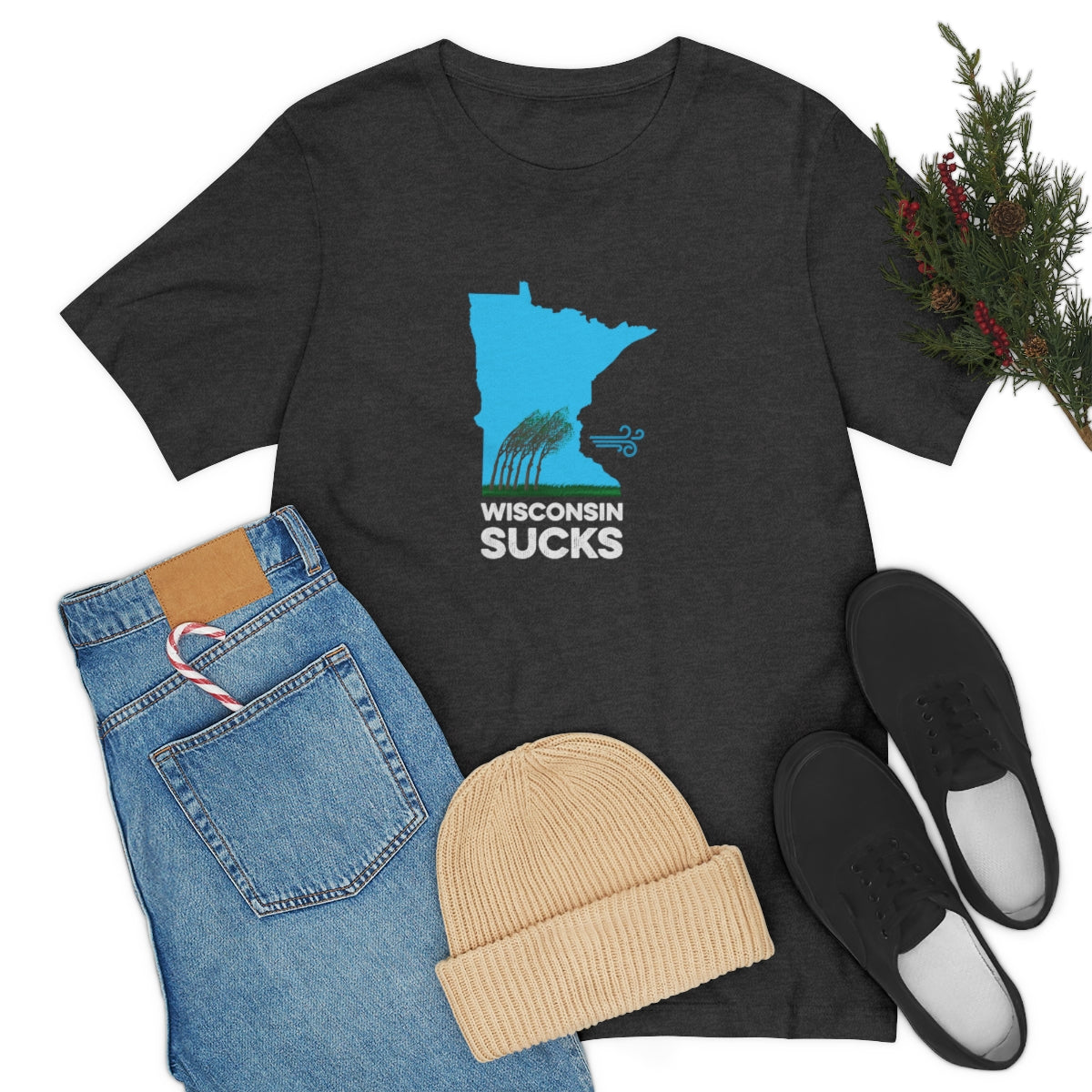 Wisconsin Sucks - Blowing Windy Trees Minnesota Unisex T-Shirt - Ope Life