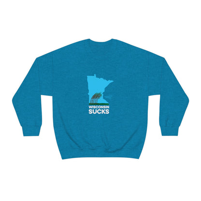 Wisconsin Sucks - Blowing Windy Trees Minnesota Crewneck Sweatshirt - Unisex - Ope Life