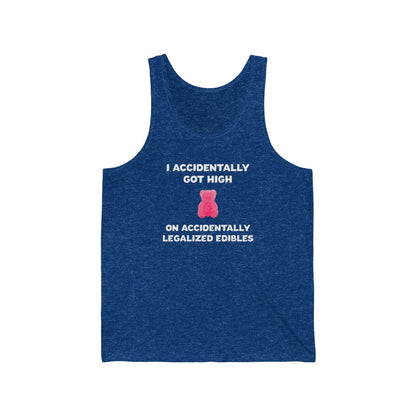 I Accidentally Got High On Accidentally Legalized Edibles Tank Top - XS / True Royal TriBlend - Ope Life