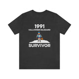 1991 Halloween Blizzard Survivor - Unisex T-Shirt - Dark Grey Heather / S - Ope Life