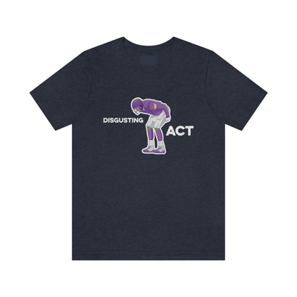 Disgusting Act - Moss Mooning Packers Vikings Unisex T-Shirt - Heather Navy / S - Ope Life