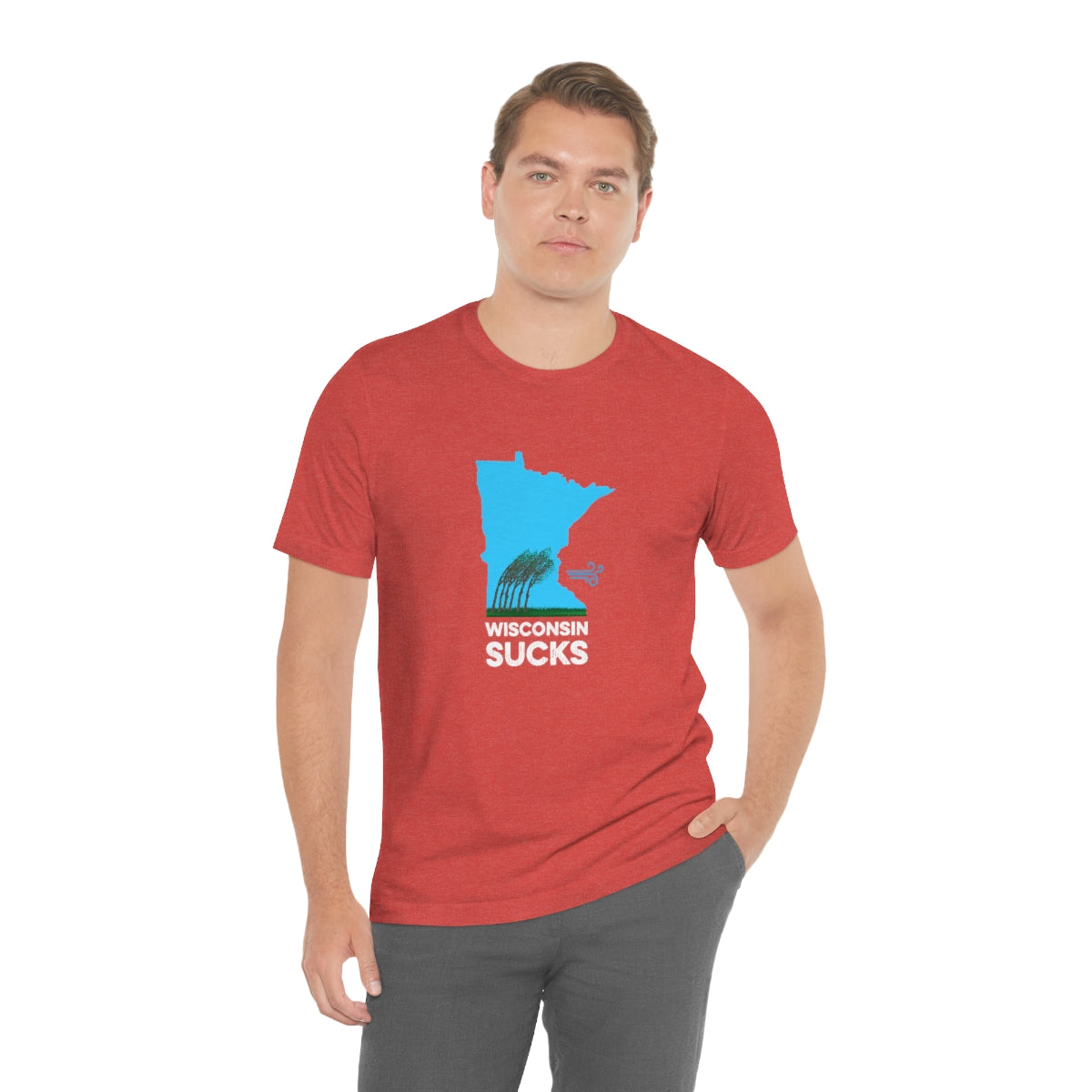 Wisconsin Sucks - Blowing Windy Trees Minnesota Unisex T-Shirt - Ope Life