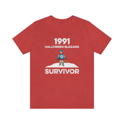 1991 Halloween Blizzard Survivor - Unisex T-Shirt - Heather Red / S - Ope Life