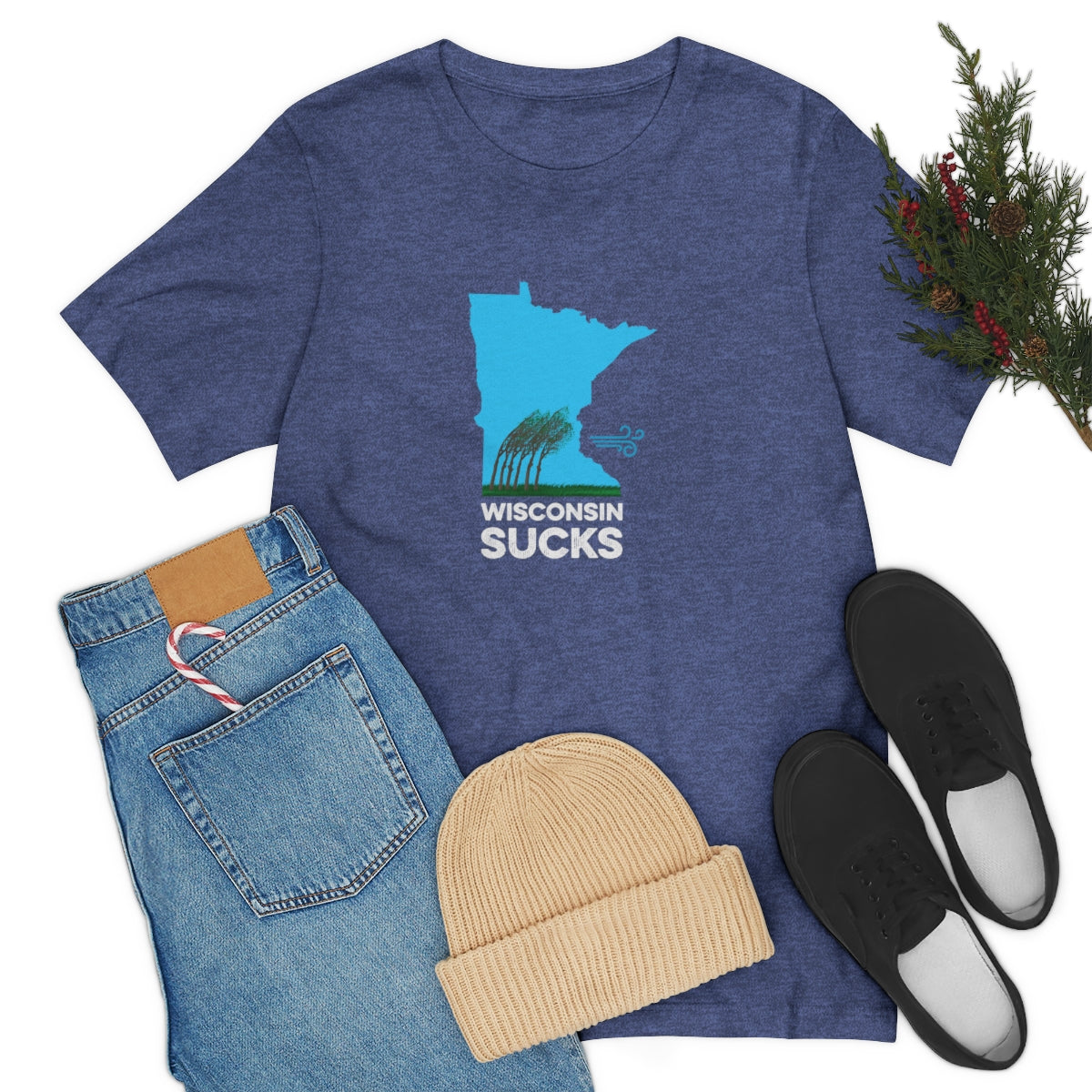 Wisconsin Sucks - Blowing Windy Trees Minnesota Unisex T-Shirt - Ope Life