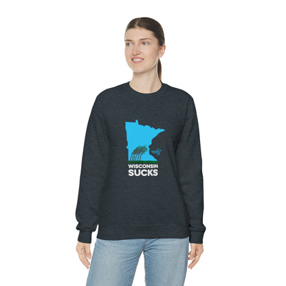 Wisconsin Sucks - Blowing Windy Trees Minnesota Crewneck Sweatshirt - Unisex - Ope Life