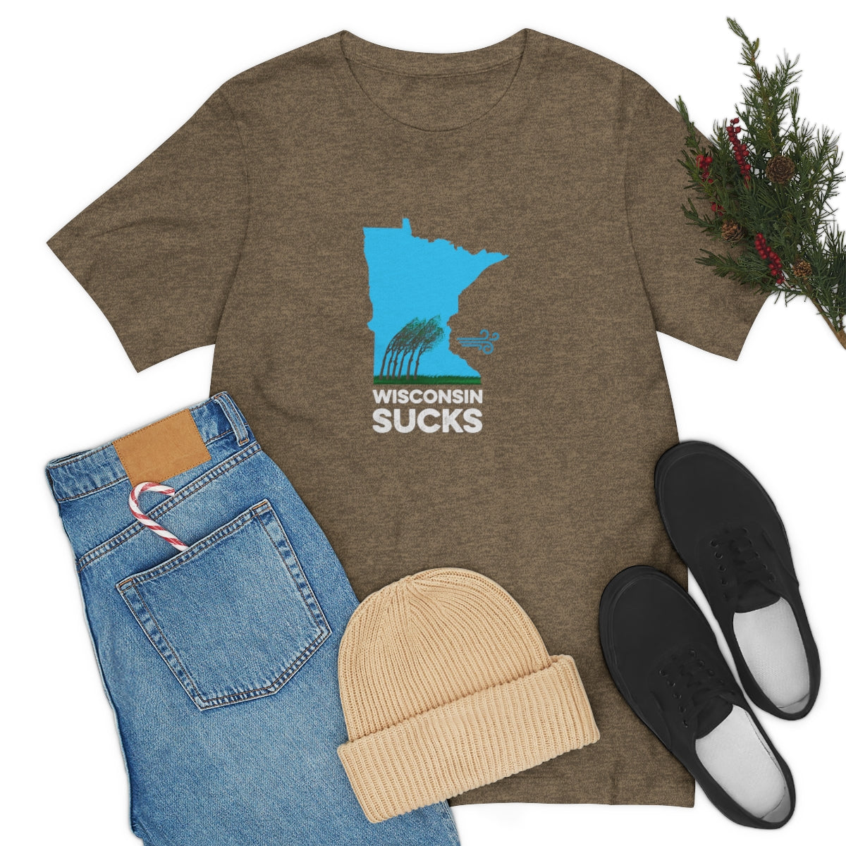 Wisconsin Sucks - Blowing Windy Trees Minnesota Unisex T-Shirt - Ope Life