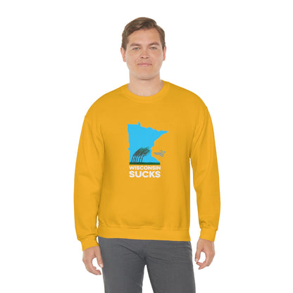 Wisconsin Sucks - Blowing Windy Trees Minnesota Crewneck Sweatshirt - Unisex - Ope Life
