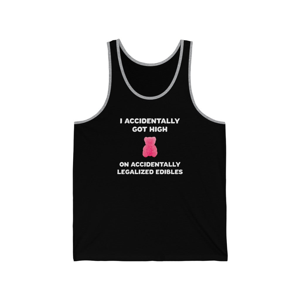 I Accidentally Got High On Accidentally Legalized Edibles Tank Top - XS / Black/Athletic Heather - Ope Life