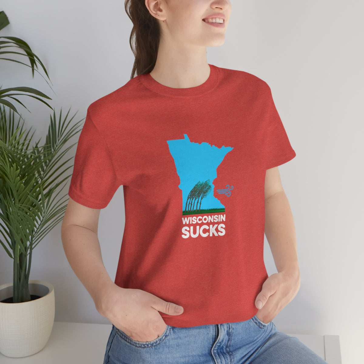 Wisconsin Sucks - Blowing Windy Trees Minnesota Unisex T-Shirt - Ope Life