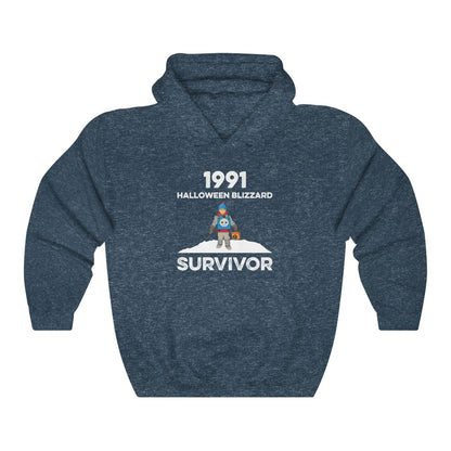 1991 Halloween Blizzard Survivor - Hooded Sweatshirt Unisex - Heather Navy / S - Ope Life