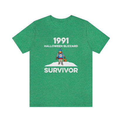 1991 Halloween Blizzard Survivor - Unisex T-Shirt - Heather Kelly / S - Ope Life