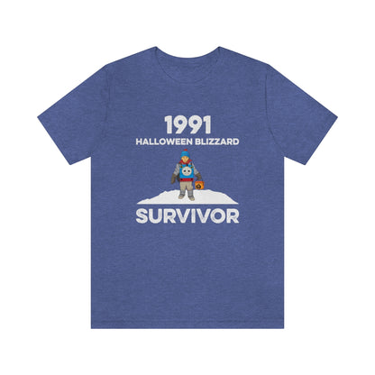 1991 Halloween Blizzard Survivor - Unisex T-Shirt - Heather True Royal / S - Ope Life