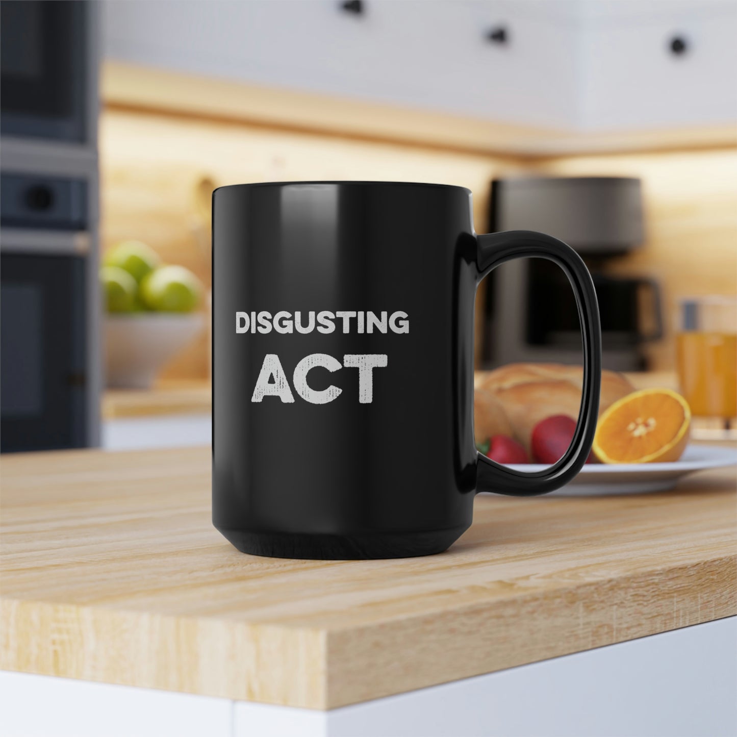 Disgusting Act Mug - Moss Mooning Packers Vikings - Black Coffee Mug - 15oz - Ope Life