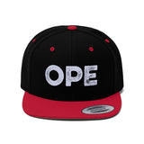 Ope Hat - Flat Bill Ope Cap - Black/True Red / One size - Ope Life