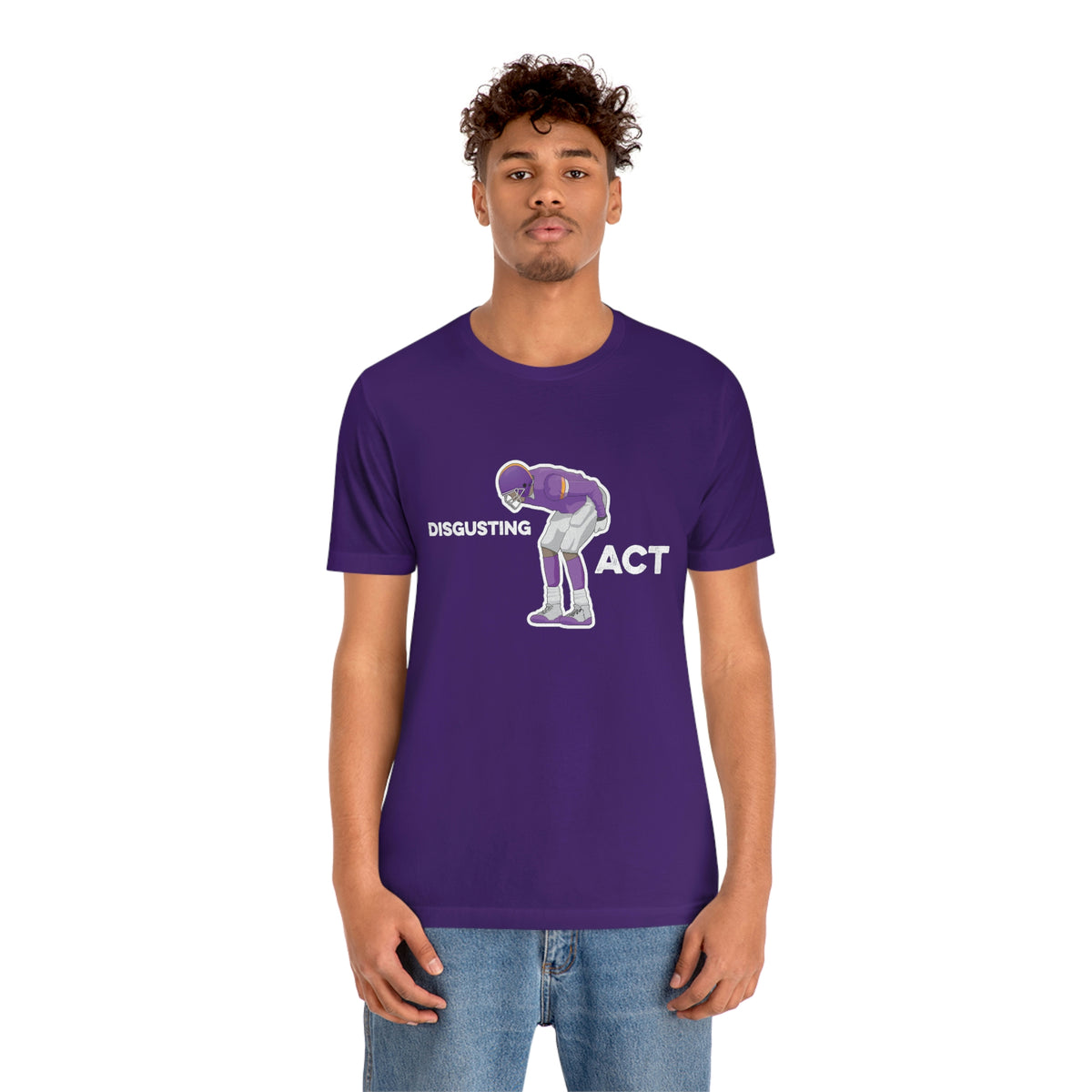 Disgusting Act - Moss Mooning Packers Vikings Unisex T-Shirt - Team Purple / S - Ope Life