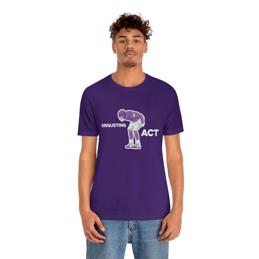 Disgusting Act - Moss Mooning Packers Vikings Unisex T-Shirt - Team Purple / S - Ope Life