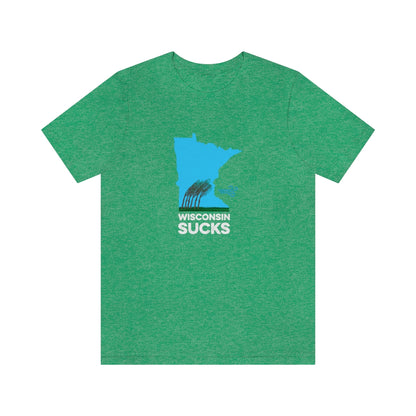 Wisconsin Sucks - Blowing Windy Trees Minnesota Unisex T-Shirt - Heather Kelly / S - Ope Life