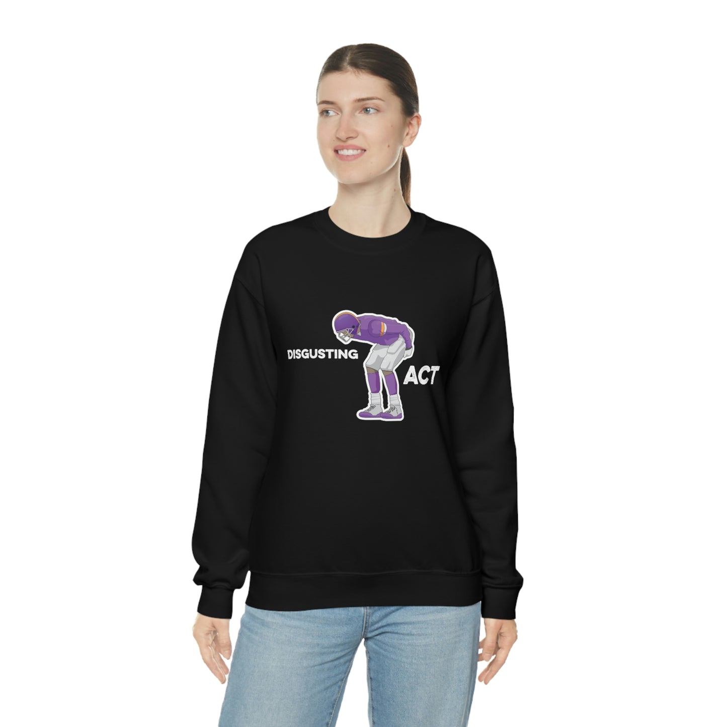 Disgusting Act Sweatshirt - Moss Mooning Packers Vikings Unisex Crewneck Sweatshirt - Ope Life