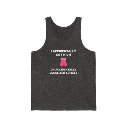 I Accidentally Got High On Accidentally Legalized Edibles Tank Top - L / Charcoal Black TriBlend - Ope Life