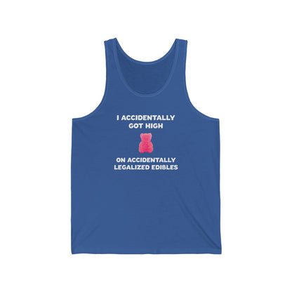 I Accidentally Got High On Accidentally Legalized Edibles Tank Top - XS / True Royal - Ope Life