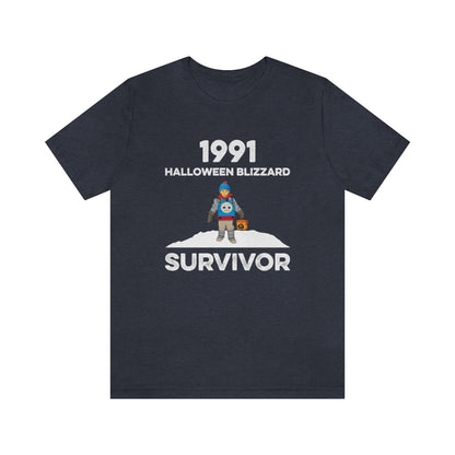 1991 Halloween Blizzard Survivor - Unisex T-Shirt - Heather Navy / S - Ope Life