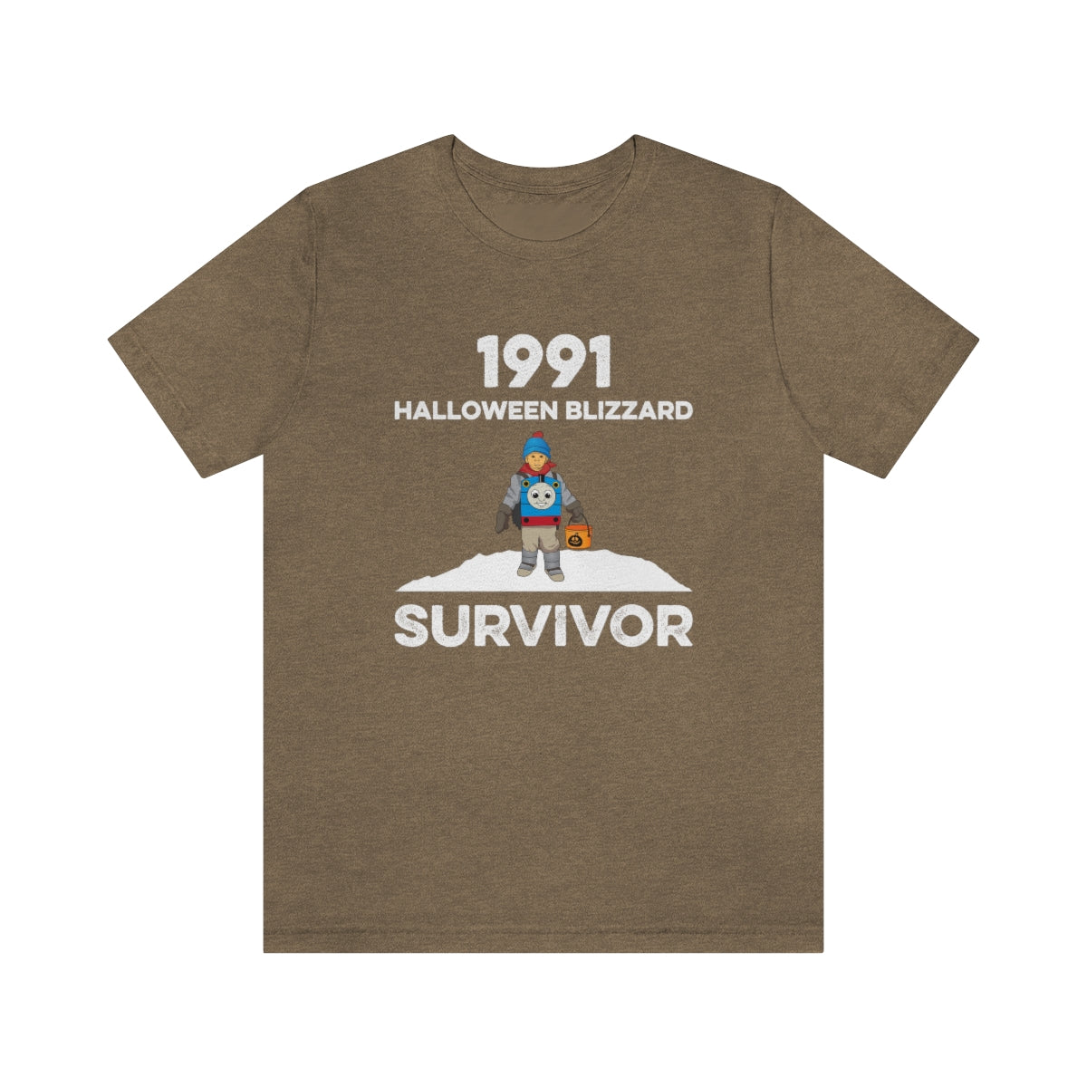 1991 Halloween Blizzard Survivor - Unisex T-Shirt - Heather Olive / S - Ope Life