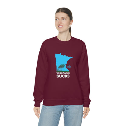 Wisconsin Sucks - Blowing Windy Trees Minnesota Crewneck Sweatshirt - Unisex - Ope Life