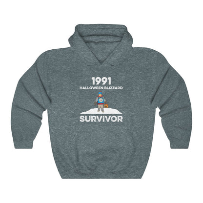 1991 Halloween Blizzard Survivor - Hooded Sweatshirt Unisex - Dark Heather / S - Ope Life
