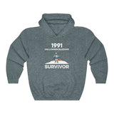 1991 Halloween Blizzard Survivor - Hooded Sweatshirt Unisex - Dark Heather / S - Ope Life