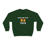 Show Me Your Tots - Funny Tater Tots Unisex Crewneck Sweatshirt - S / Forest Green - Ope Life
