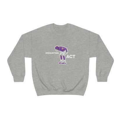 Disgusting Act Sweatshirt - Moss Mooning Packers Vikings Unisex Crewneck Sweatshirt - S / Sport Grey - Ope Life