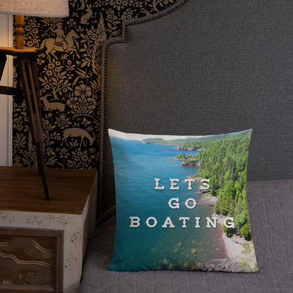 Minnesota 'Lets Go Boating' Pillow - Ope Life