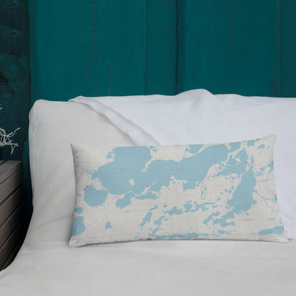 Minnesota 'Up North' Pillow - Cross Lake and Whitefish Chain Of Lakes Map Pillow - Ope Life