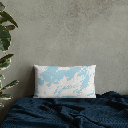Minnesota 'Up North' Pillow - Cross Lake and Whitefish Chain Of Lakes Map Pillow - Ope Life