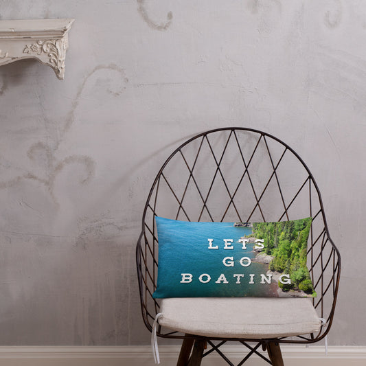 Minnesota 'Lets Go Boating' Pillow - 20×12 - Ope Life