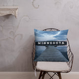 Minnesota Lake Dock Pillow - 22×22 - Ope Life
