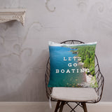 Minnesota 'Lets Go Boating' Pillow - 22×22 - Ope Life