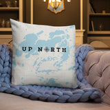 Minnesota 'Up North' Pillow - Cross Lake and Whitefish Chain Of Lakes Map Pillow - Ope Life