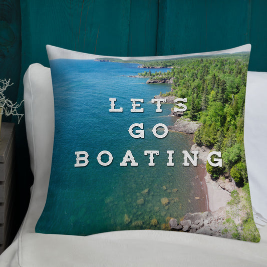 Minnesota 'Lets Go Boating' Pillow - Ope Life