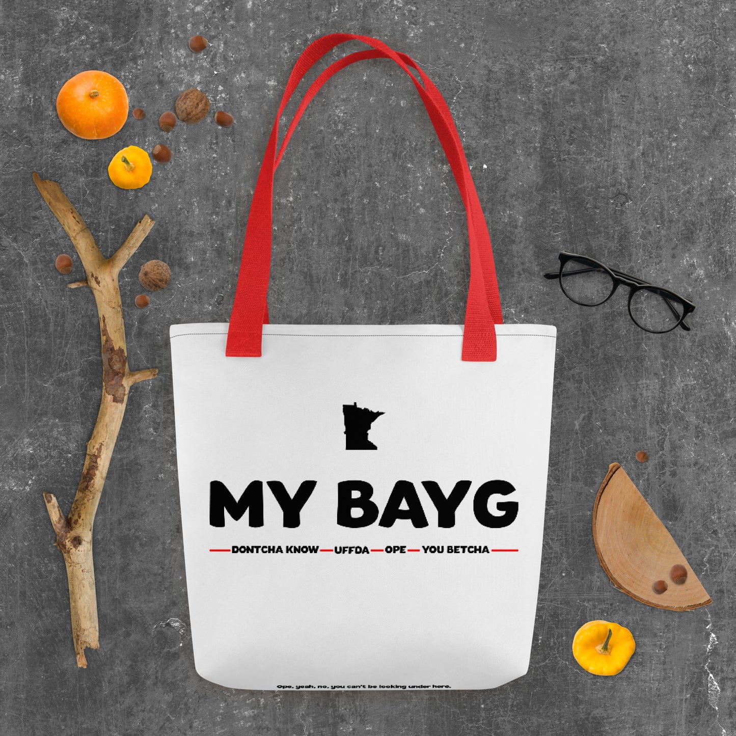 My Bayg Minnesota Accent Tote Bag (White) - Ope Life